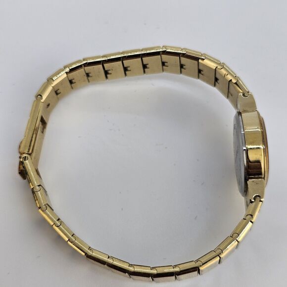 Hamilton Women's Watch 19MM Cream Dial Gold Case Bracelet 5.5" Wrist New Battery - Picture 10 of 11
